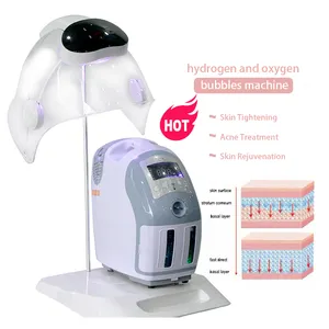 Led Oxygen Dome Mask Oxygen Facial Machine Led Dome Hydro Dermabrasion Power Jet Peel Facial Led Mask Factory Price