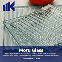 Coloré 4mm 5mm 10mm Moru verre ondulé panneaux cannelés pour chambre cuisine Hall extérieur salle de bain atelier hôtel décoration