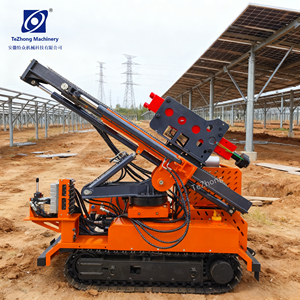 Yeni Tasarlanmış TZ630 Paletli Hidrolik Kazık Çakma Makinesi, 75KW Motor ve Yüksek Verimli Güneş Enerjili Kurulum - Product Image 3