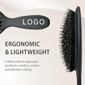 Private Label Wet Paddle ABS Wig Detangle <strong>Blowdry</strong> <strong>Brush</strong> Set Luxury Custom Logo Boar Bristle Hair Extension <strong>Brush</strong> for Women - Product Image 5