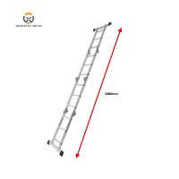 Échelle multifonction en aluminium, certifiée CE, personnalisable, capacité 150 kg, échelle à marches pour travaux de toiture, directement de l'usine