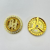 Autocollant de lit DIY pour bijoux avec diamants, Spinner de la fortune en alliage avec inscription