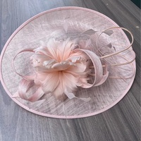 Topi gereja Ascot wanita buatan kustom kualitas tinggi aksesori rambut bando jaring bunga untuk wanita