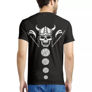T-shirt personnalisé pas cher Vikings Valknut Tattoo Dragon Imprimé 6XL T-shirt oversize de haute qualité col rond T-shirt à manches courtes pour hommes - Product Image 6