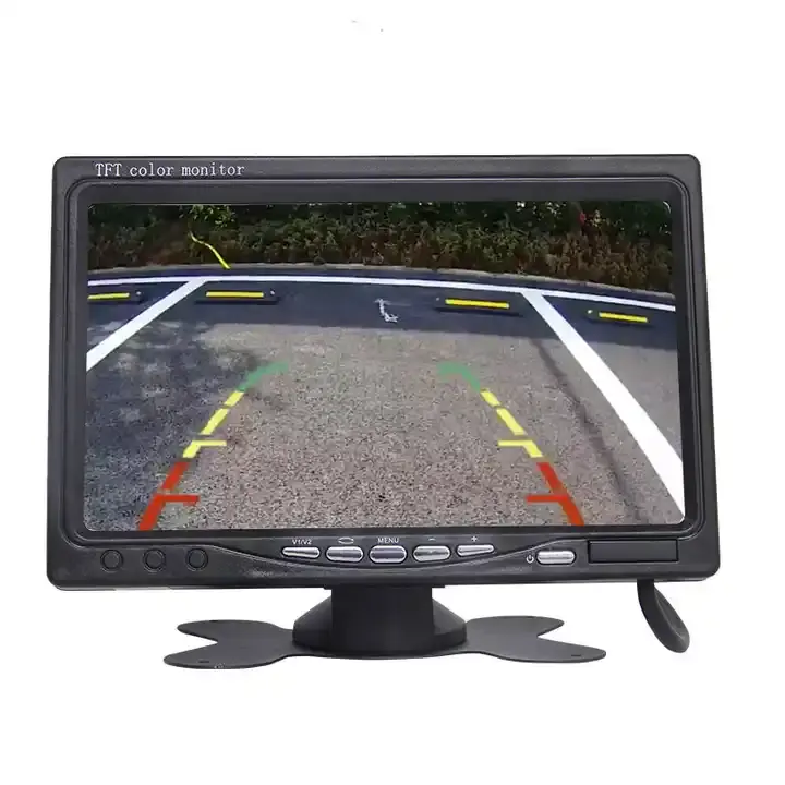 شاشة شاملة محمولة 7 بوصة للكاميرات مراقبة السلامة مراقبة وقوف السيارات مساعد الرؤية العكسية شاشة LCD