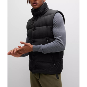 Winterjacke mit Abnehmbaren Ärmeln und Kapuze Individuelles Logo Umweltfreundliches 3D-Muster Wasserabweisende Steppjacke mit Reißverschluss Stehkragen Herrenjacke - Product Image 5