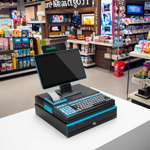 Terminal de caisse enregistreuse tout-en-un à écran tactile de 15.6 "avec imprimante thermique Android/Win10 Wi-Fi 6 NFC pour supermarchés - Product Image 1