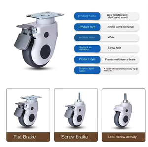 VIMA Medical Caster Manufacturer <b>Bed</b> Wheels 3 Inch TPR Swivel Plate Wheel With Brake Silent Hospital <b>Castor</b> - Product Image 2