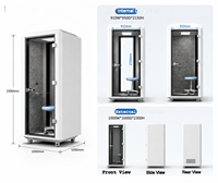 Cabine acoustique économique pour 1 personne |   Cabine téléphonique insonorisée abordable pour bureau ouvert / Poste de travail silencieux individuel et durable