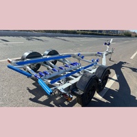 Remorque de bateau en aluminium personnalisée de 19 pieds, essieu tandem, plateforme polyvalente, frein hydraulique, capacité de charge de 1595 kg, VIN DOT CE ISO9001, bateaux