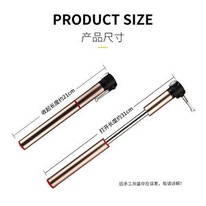 Mini pompe à vélo B 120Psi 8Bar, pompe à air manuelle haute pression à poignée en T pour vélo de montagne avec jauge argentée - Product Image 3