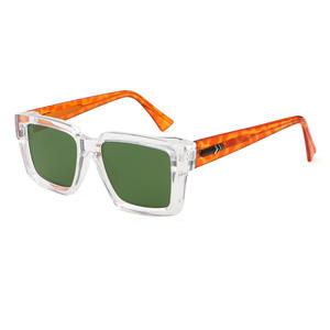 نظارات شمسية معدنية بإطار سميك وشعار مخصص بالجملة، نظارات لينون سميكة عالية الجودة للنساء والرجال باللون الأسود - Product Image 6