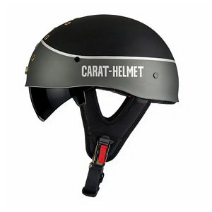 Casco de motocicleta ligero de cara abierta con visera interior, diseño de rayas a la moda, para protección diaria en motocicletas cruiser - Product Image 4