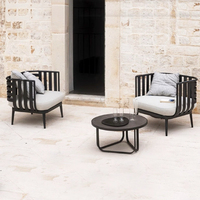 Set Sofa Aluminium Mewah untuk Taman, Set Furnitur Teras Mewah, Kursi Sofa Taman Luar Ruangan, Set Taman Luar Ruangan Aluminium