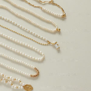 Nhà Máy Bán Hàng Trực Tiếp Hot Hàn Quốc Stack Với Ngọc Trai Vàng-Mạ Của Phụ Nữ Vòng Cổ Trang Sức - Product Image 2