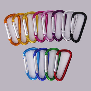 Aluminum Polished Carabiners 5 D Shape Outdoor Keychain <b>Hook</b> Durable Sports and <b>Games</b> - Product Image 1