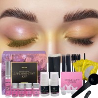 Kit de levage de cils professionnel Perming instantané levage curling pour cils Salon semi-permanent comprend des boucliers oculaires coussinets bricolage maison