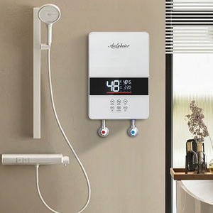 Chauffe-eau électrique instantané 220V 6kW 8kW sans réservoir, panneau tactile intelligent en verre, 6 modes personnalisables, affichage en temps réel de la puissance et du débit - Product Image 1