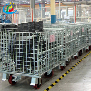 Công nghiệp có thể gập lại thép <span class=keywords><strong>Pallet</strong></span> hộp đóng mở dây lưới container <span class=keywords><strong>Stackable</strong></span> kim loại lưu trữ lồng cho kho - Product Image 4