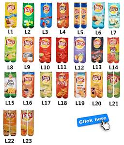 Calcetines Unisex con Estampado Sublimado en 3D, Diseño de Tubo de Comida Inflada (Skittles, Cheetos, Papas Fritas), Estilo Hip Hop, Medias Largas, 2026 - Product Image 3