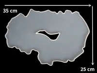 Moule en silicone pour plateau en résine, plateau à fruits et plateau à thé, kit de matériel pour bricolage de sous-verres pour les occasions de Noël, moule à bougie