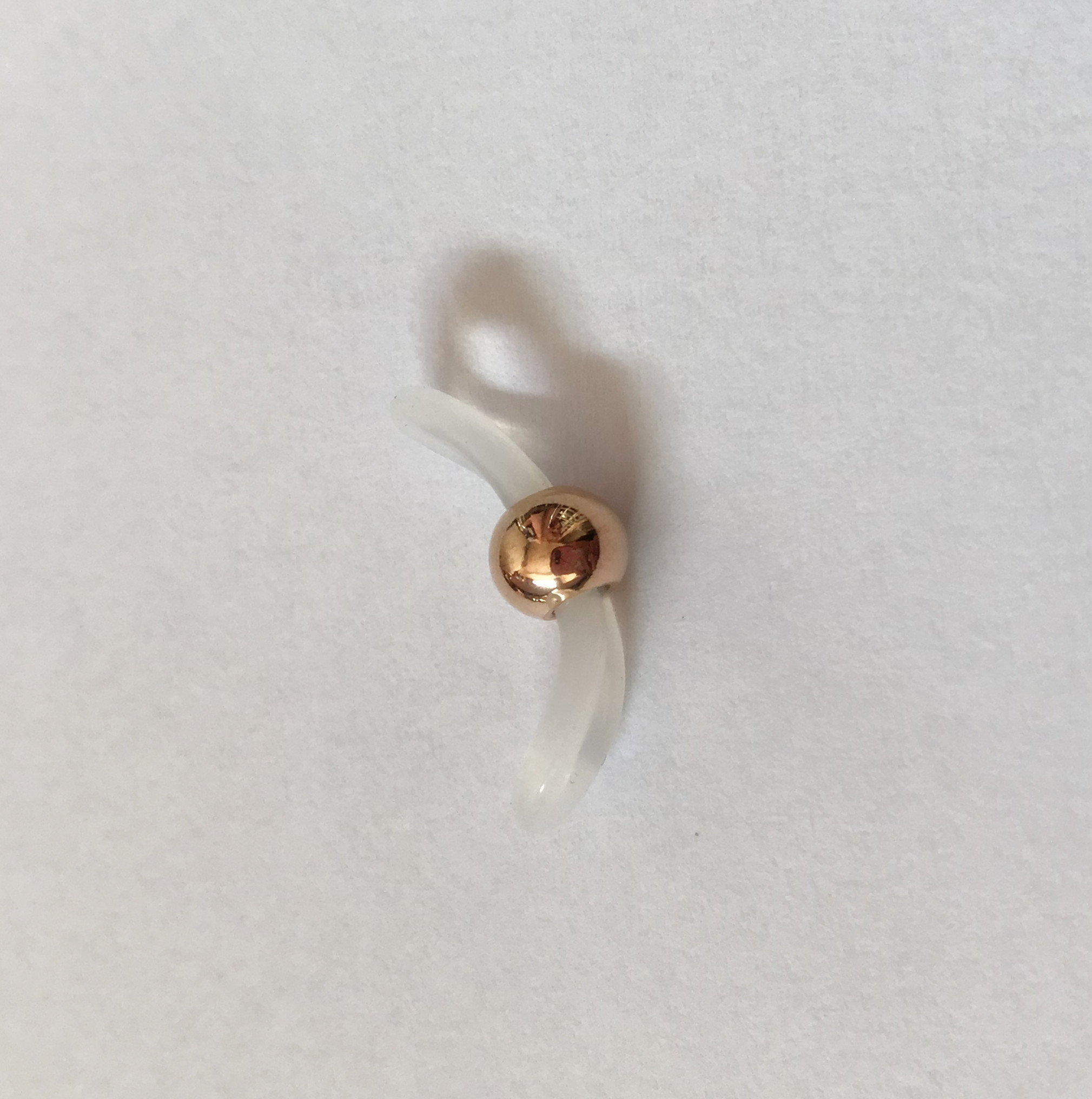Rose Gold bead/White