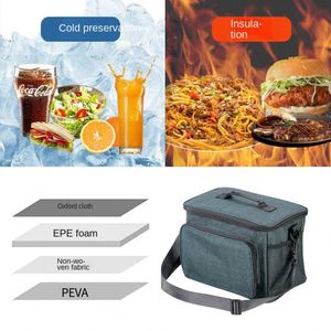 Large Capacity Oxford Cooler <b>Bag</b> with Shoulder Strap for Office Workers Use - Product Image 4