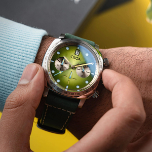 Montre ronde verte CILOA pour homme, multifonctionnelle, de haute qualité, luxueuse, personnalisable, nouveau style, montre à quartz étanche - Product Image 1