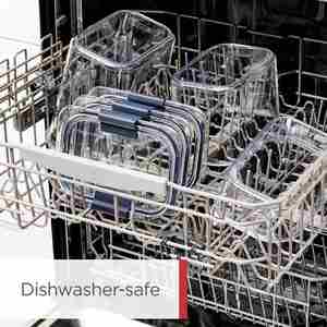 Organisateur de cuisine empilable en plastique transparent sans BPA, hermétique, pour céréales, boîte de rangement pour aliments secs, pot avec couvercles - Product Image 3