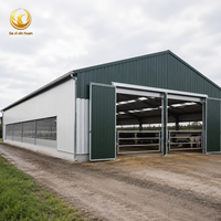 Bâtiment Équestre Préfabriqué en Acier, Écurie pour Chevaux, Bâtiment Agricole, Abri pour Bétail, Structure de Ferme