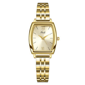 Montre élégante pour femme, niche rétro, montre-bracelet en acier inoxydable de forme tonneau, quartz - Product Image 4