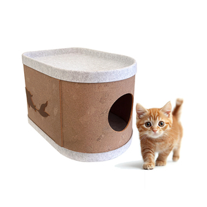 Cama para Gatos Grande y Moderna de LEECORK, Tipo Cueva Redonda, Portátil, Instalación Fácil, Embalaje Ecológico en Cartón, Uso en Interiores - Product Image 4