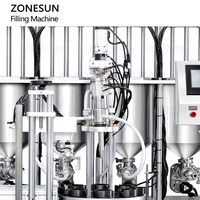 ZONESUN ZS-RSV4 automatique 4 couleurs Servo Rotor pompe crèmes cosmétiques beurre corporel fouetté tourbillon rayure pâte Machine de remplissage