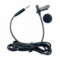 Microfono a Condensatore Omnidirezionale Professionale OEM ODM Nero 3M con Cavo, Clip per Colletto per Telefono Cellulare 3.5mm, per TikTok, YouTube Live