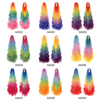 Queue de cheval synthétique colorée de 24 pouces, longue, ondulée, avec pince à griffes, extensions de cheveux bouclés et ondulés – Grande Vente