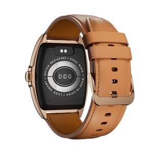 Reloj inteligente de aleación de lujo con correa de cuero Reloj inteligente de muñeca para hombres Mujeres Bluetooth AI Asistente de llamada de <span class=keywords><strong>voz</strong></span> de moda - Product Image 5