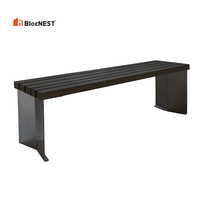 Structure de banc en acier Corten sur mesure pour jardins extérieurs, parcs, cours et espaces publics