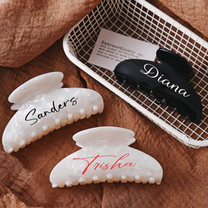 Pinzas de Pelo con Letras Personalizadas Uionen, Pinzas de Pelo con Alfabeto Personalizadas, Accesorios para el Cabello, Regalo para Damas de Honor de Festivales - Product Image 2