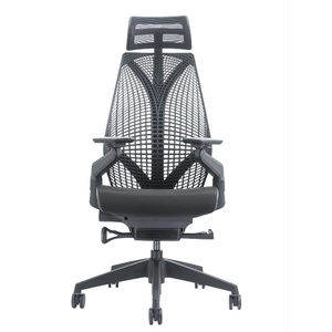 Chaise de bureau de luxe confortable, chaise de bureau ergonomique pivotante en maille pour le jeu sur ordinateur, chaise de direction avec appui-tête - Product Image 3