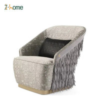 Canapé en cuir italien de luxe, fauteuil moderne haut de gamme, salon de villa, tissu doux, imprimé léopard, meubles pour la maison et l'hôtel