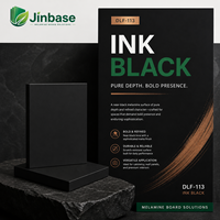 Panneau décoratif moderne en fibre de bois E0, noir encre, résistant à l'humidité et écologique