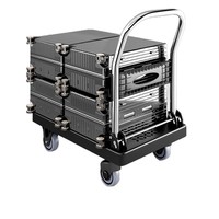 Chariot de plateforme pliable industriel à 4 roues et frein pour le stockage en magasin, en entrepôt ou au bureau