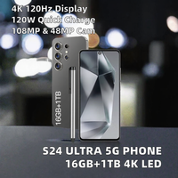 Smartphone S24 Ultra 5G 16 Go 1 To 108 MP Écran LED 4K 120 Hz Octa Core Android 14 Double SIM