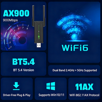 Adaptador WiFi6 y BT 5.4 AX900, Dongle USB WiFi sin Controladores, Adaptador Inalámbrico de 2.4 y 5 GHz, Baja Latencia, Dongle Combinado Portátil