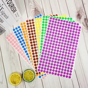 Waterproof Color Coding Label Round Writable Colorful Stickers Circle Adhesive Dots Labels
