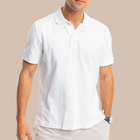 Kaos Polo Pria Kasual Lengan Pendek Bahan Pique Logo Kustom, Model Slim Fit dengan Kancing Dua Lubang