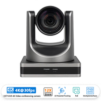 Caméra de visioconférence 4K avec zoom optique 12x, champ de vision horizontal 71 degrés, suivi IA du présentateur, PoE, USB 3.0 – Vente directe usine pour salles de réunion