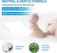 Feuilles de lessive douces sans phosphate OEM/ODM, formule zéro plastique, pour bébés