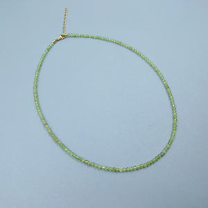 Kalung manik-manik kristal, kalung Choker batu permata segi alami 2-3mm buatan tangan untuk perhiasan wanita - Product Image 6