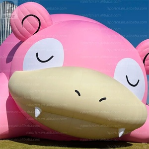 Monstruo de Dibujos Animados Inflable Gigante LED con Diseño de Cola Larga, Color Rosa, Decoración para Fiestas Temáticas de Dibujos Animados/Exhibición en Centros Comerciales/Eventos para Fans/Tiendas - Product Image 6